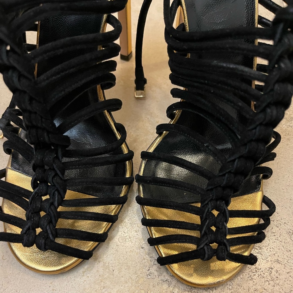 Gucci kid scamosciato nero heel - Picture 6 of 9